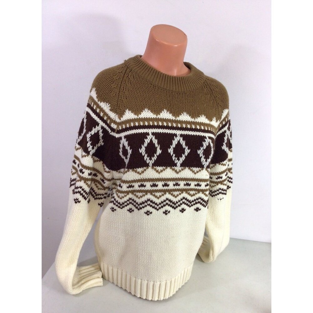 K Mart Vintage Sweater Fair Isle 70’s Style Womens Large
